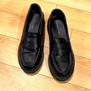 Sincerely Jules rocker platform black loafers